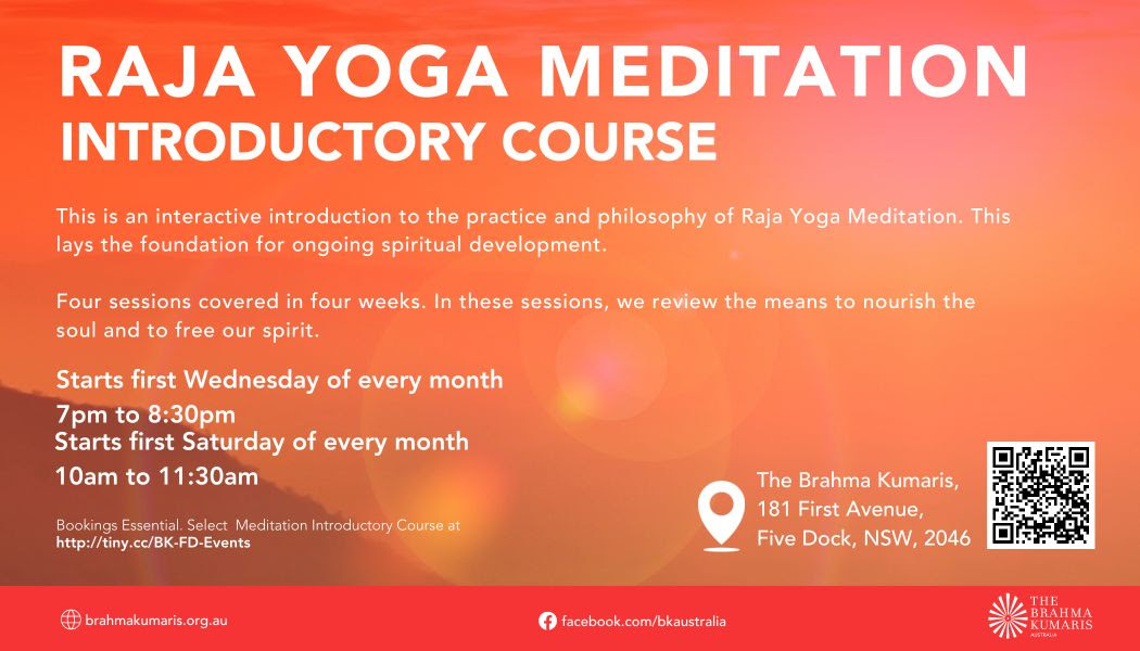 FREE Online Raja Yoga Meditation Course in English & Hindi Date